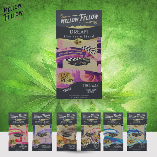 Mellow Fellow Live Resin Disposable Vape 4gm/6ct/pk